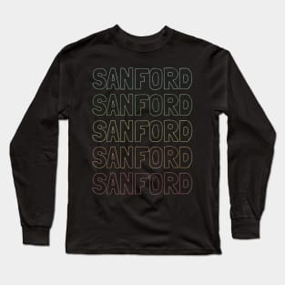 Sanford Name Pattern Long Sleeve T-Shirt